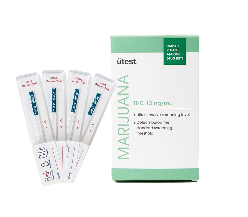 THC 15 ng/mL Home Drug Test Strips - Easy-to-use, Low Detection THC Test Kit, Single Use (4-Pack) - BeesActive Australia