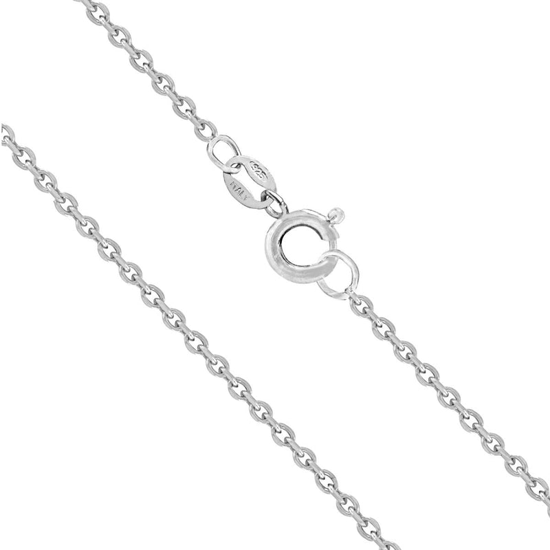 Sterling Silver Chain Necklace for Women Cable 1mm Tarnish Resistant Responsibly Sourced - Non-Migrating Clasp Design - Sterling Silver Chain Necklace - Italian Made in Italy - Quality Durable Sturdy 1mm Chain for Women - Quality Gift Box - 925 Sterlin... - BeesActive Australia