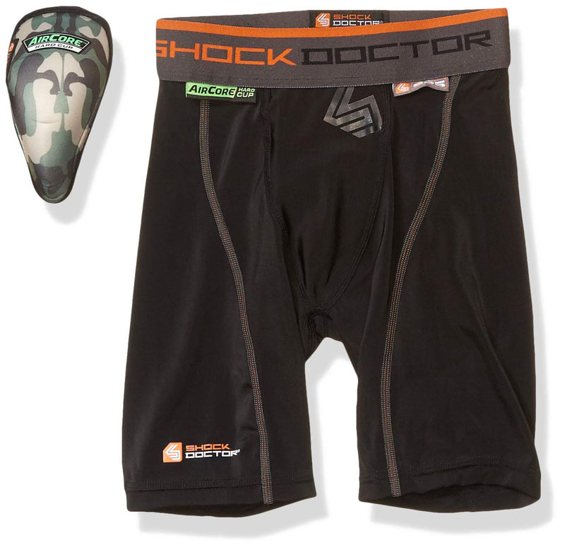 Shock Doctor Boys 235 Compression Short Hard Cup Black Large - BeesActive Australia