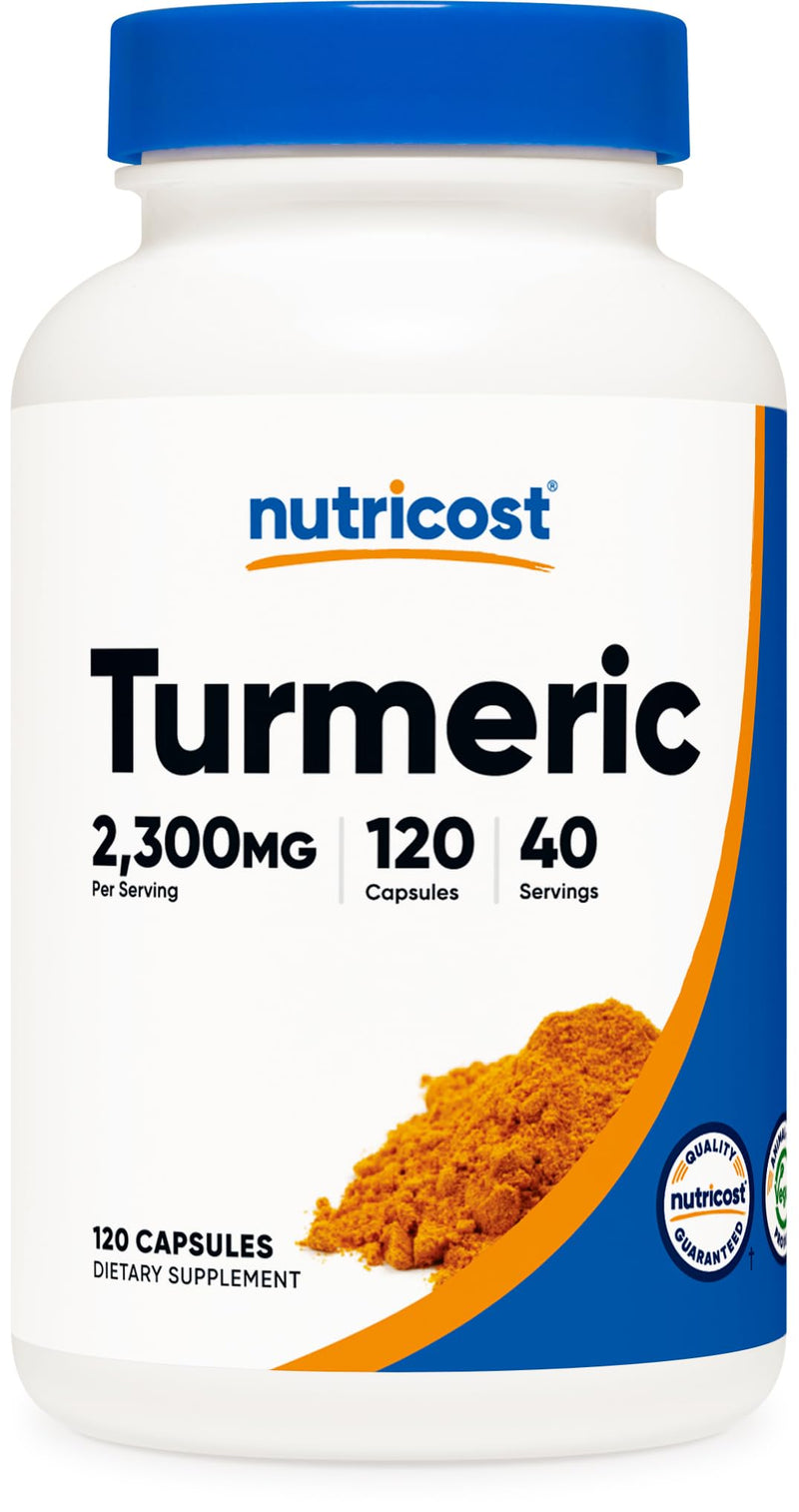 Nutricost Turmeric Curcumin with BioPerine and 95% Curcuminoids, 2300mg, 120 Capsules, Veggie Capsules, 767mg Per Cap, 40 Servings, Gluten Free, Non-GMO - BeesActive Australia