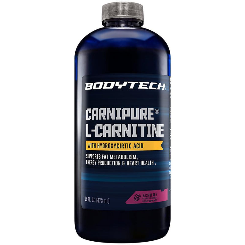 BodyTech L-Carnitine 1100mg - Supports Fat Metabolism, Energy Production & Muscle Recovery - Raspberry (16 fl oz)