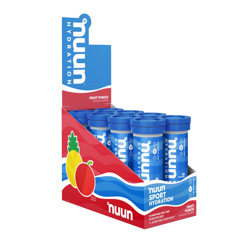 Nuun Sport Electrolyte Tablets for Proactive Hydration, Fruit Punch, 8 Pack (80 Servings) 10 Count (Pack of 8) - BeesActive Australia