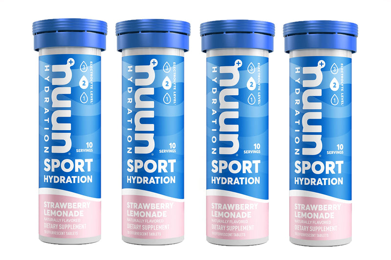 Nuun Sport: Electrolyte Drink Tablets, Strawberry Lemonade, 10 Count (Pack of 4) 10 Count (Pack of 4) - BeesActive Australia
