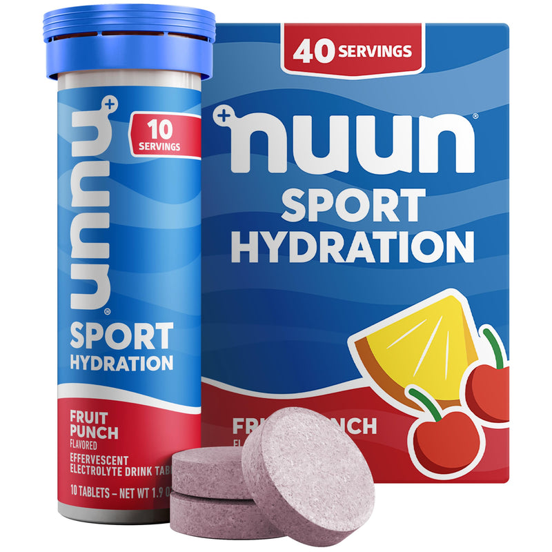 Nuun Sport Electrolyte Tablets Fruit Punch, GF & Vegan, 4 Pack 40 Count (Pack of 1)