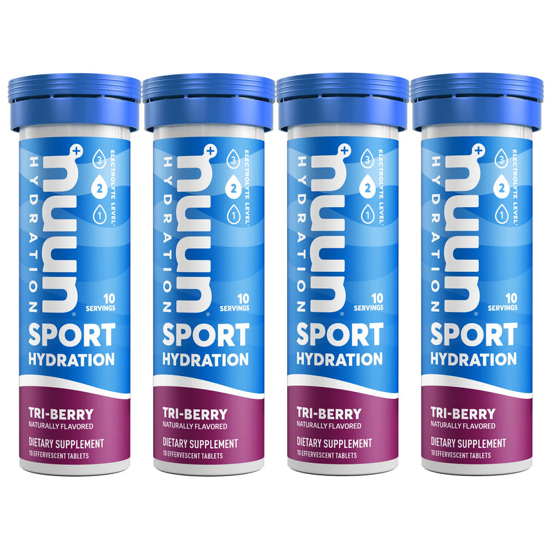 Nuun Sport: Electrolyte Drink Tablets, Tri-Berry,10 Count (Pack of 4) - BeesActive Australia