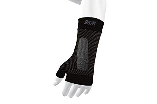 OS1st WS6 Performance Wrist Sleeve (Single Sleeve) for Carpal Tunnel, Wrist Pain, Wrist Strain and Arthritis Medium (Pack of 1) Black