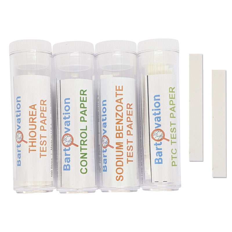 Bartovation Super Taster Test Genetics Lab Kit with Instructions, Phenylthiourea (PTC), Sodium Benzoate [Each Vial Includes 100 Paper Strips] - BeesActive Australia