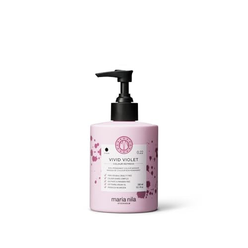 Maria Nila Color Refresh, Vivid Violet, Purple/Violet Hair Mask, Semi-Permanent Pigments, 100% Vegan & Sulfate/Paraben free 300 ml (Pack of 1)