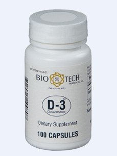 Bio-Tech - D3 (Cholecalciferol) 1000 IU 100 caps by Bio-Tech