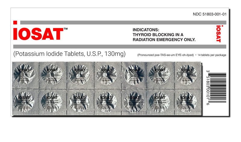 Potassium Iodide Tablets - 14 130mg tablets - BeesActive Australia