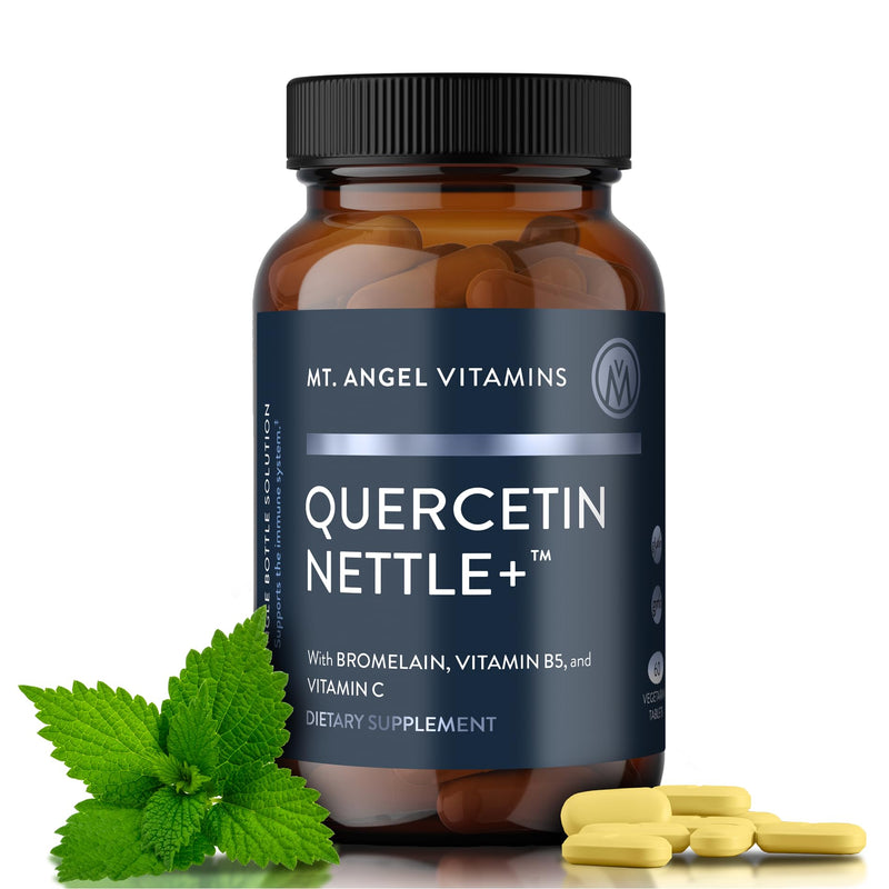 Mt. Angel Vitamins Quercetin with Bromelain & Stinging Nettle Leaf Extract | 1000mg Quercetin Phytosome Supplement for Seasonal Nasal Comfort & Histamine Support | cGMP Made in USA, 60 Capsules