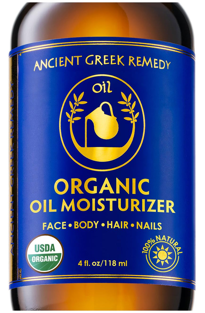 Organic Body & Face Oil for Dry Skin, Hydrating After Shower Moisturizer | Lightweight Nourishing Facial & Body Oil, Natural Cold-Pressed Almond, Olive, Jojoba, Rosehip & Lavender Oils, Vitamin E 4 Fl Oz (Pack of 1)