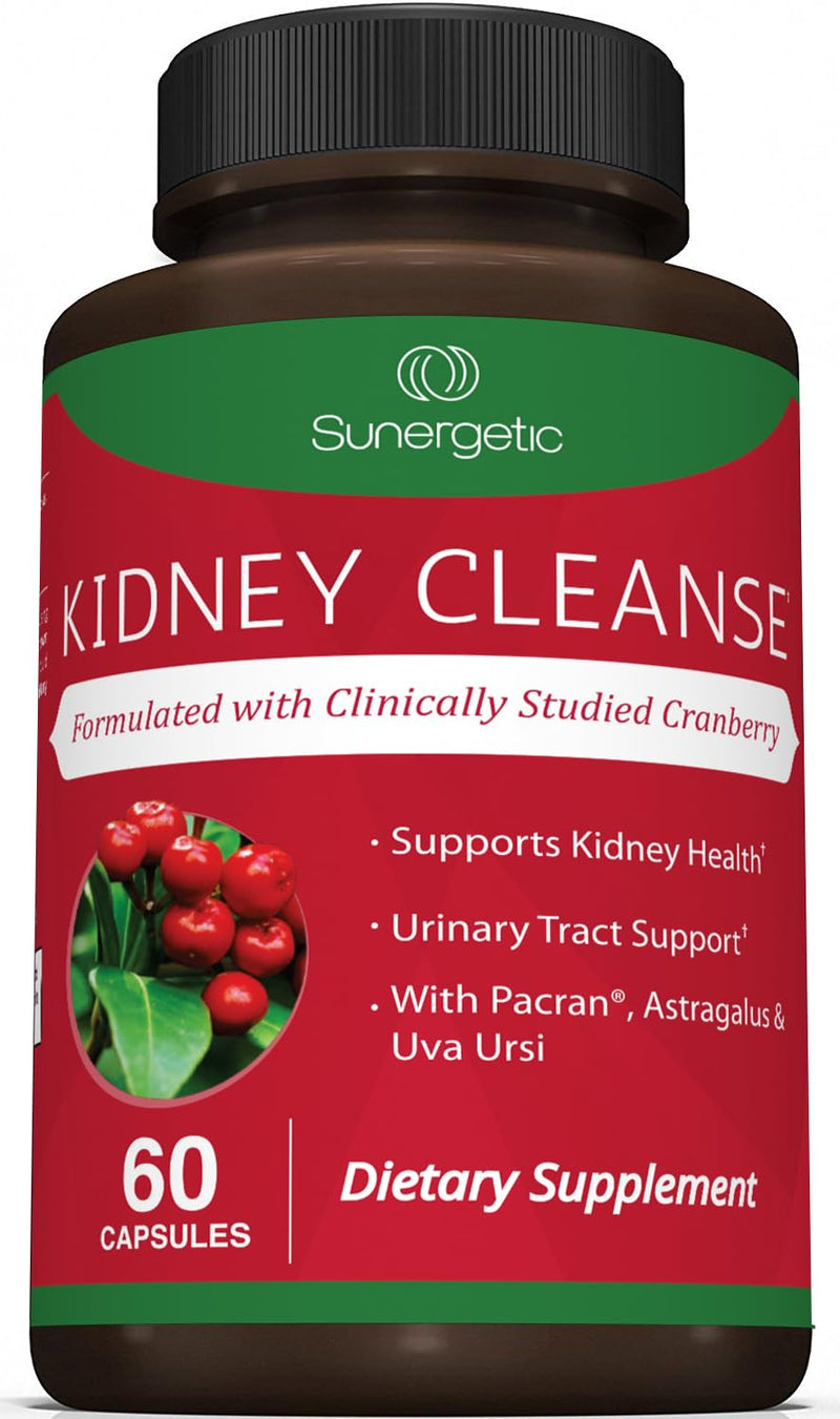 Premium Kidney Cleanse Supplement – Powerful Kidney Support Formula With Cranberry and Astragalus- Helps Support Healthy Kidneys & Urinary Tract Support - Kidney Cleanse Detox & Repair – 60 Capsules 60 Count (Pack of 1) - BeesActive Australia