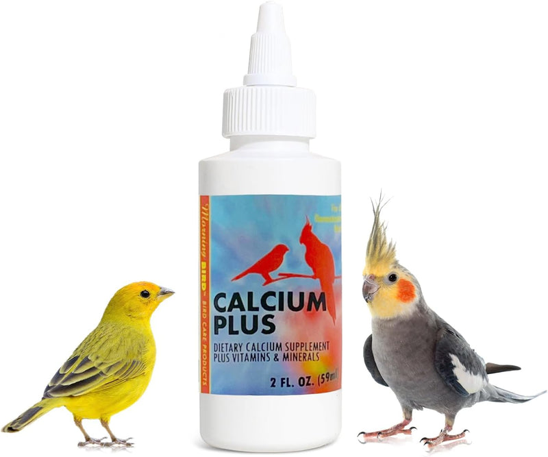 Morning Bird Calcium Plus Liquid Supplement for Birds - Liquid Calcium Formula with Magnesium and Vitamin D3 Calcium Supplement for All Birds – 2 Fl Oz - BeesActive Australia