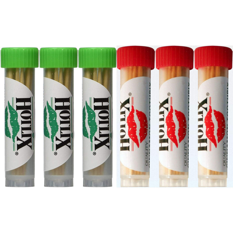 6 Tubes Hotlix Flavored Toothpicks - 3 Mint and 3 Cinnamon - BeesActive Australia