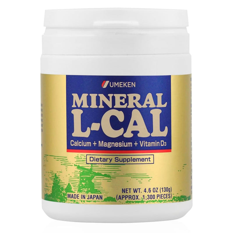 Umeken Mineral L-Cal Calcium with Vitamin D3, 2 Month Supply, Water Soluble Ball Format with Magnesium & Minerals, Fast Absorbing Calcium Magnesium D3 Supplement, 1,300 Balls, 130g, Pack of 1 1,300 Count (130 Gram) (Pack of 1)