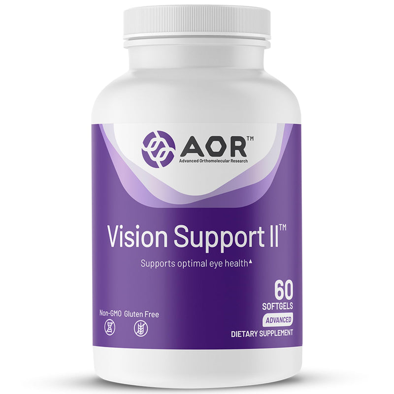 AOR Eye Support, Vision Support II, Lutein & Zeaxanthin, 60 Softgels | Multi-Ingredient Eye Supplements, Lutein & Zeaxanthin for Eyes, Olive Oil Softgels, Gluten-Free & Non-GMO, Blue Light Support