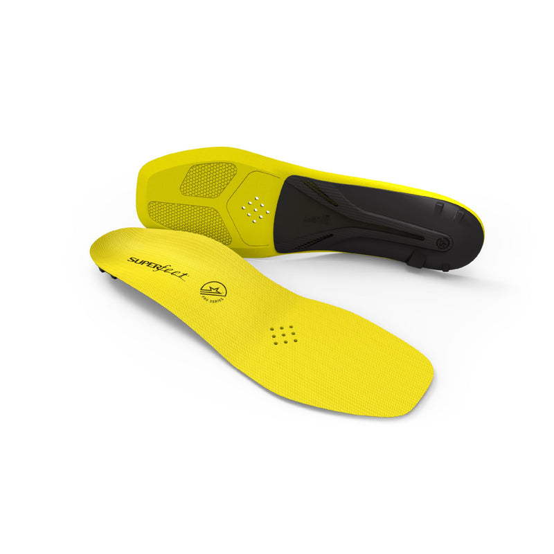 Superfeet Hockey Performance Insoles - Carbon Fiber Inserts for Hockey Skates - Professional Grade Skate 11 - 12 (Pack of 1) Blaze Yellow