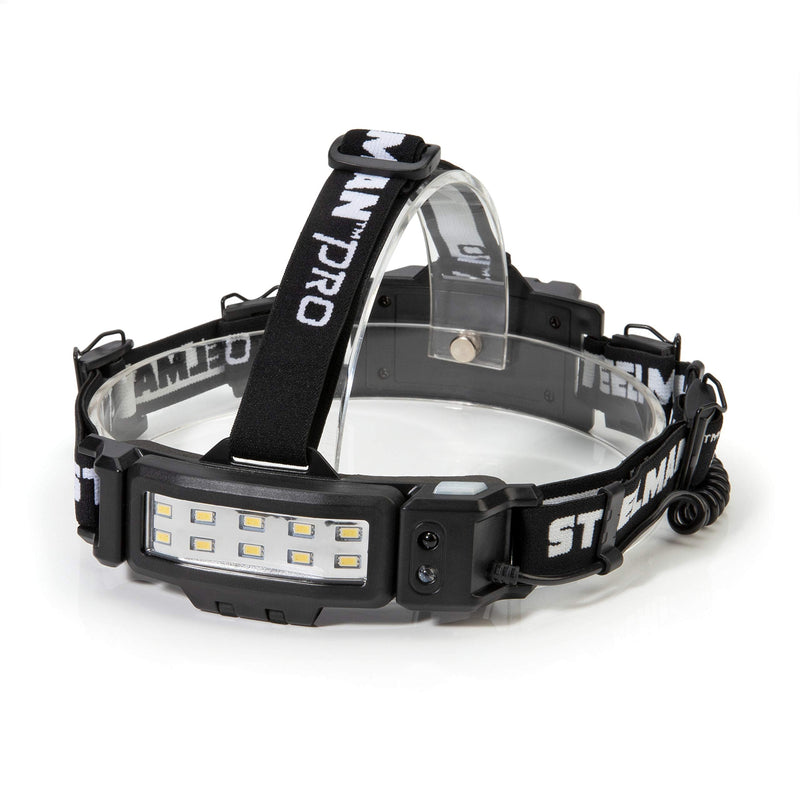 Steelman Slim Profile Rechargeable LED Motion-Activated Headlamp, 250-Lumen, 3 Brightness Settings, 20-Meter Range, Water-Resistant 250-Lumen LED Motion