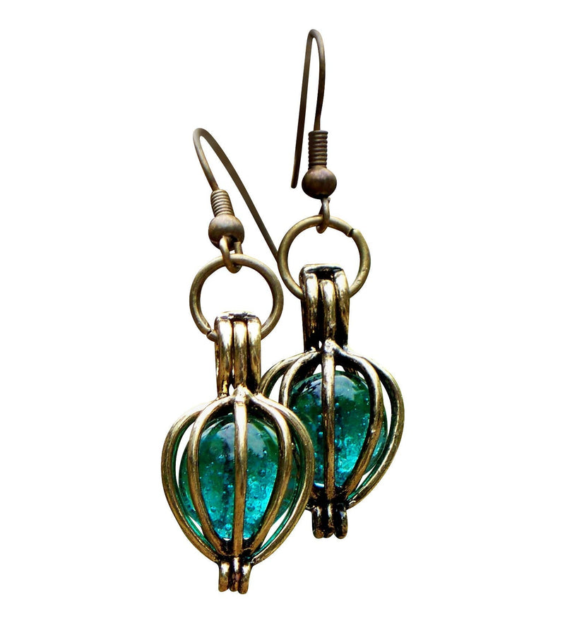 Recycled Vintage Mason Jar Brass Drop Earrings - BeesActive Australia
