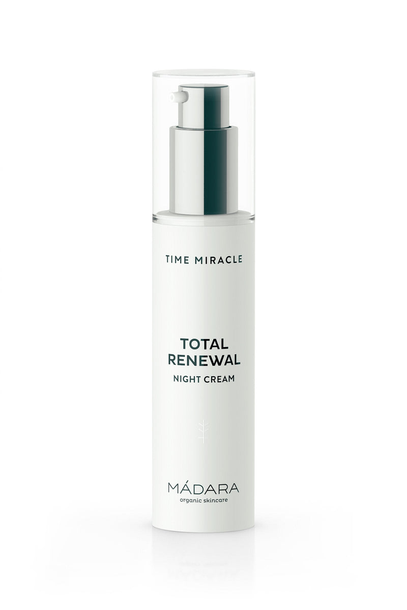MÁDARA Organic Skincare | Time Miracle Total Renewal Night Cream - With multi-molecular Hyaluronic Acid and balancing Physio-Zinc, Based on Northern Birch Water, Vegan, Ecocert certified, 1.69 oz - BeesActive Australia
