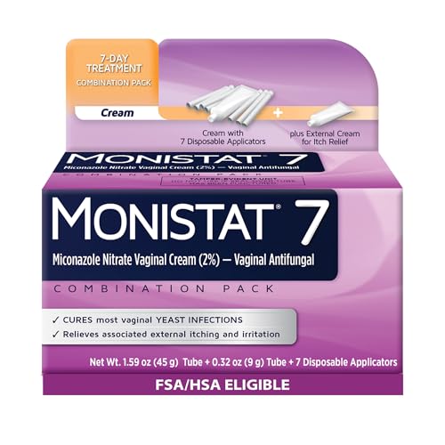 Monistat 7-Day Yeast Infection Treatment for Women, Miconazole Cream