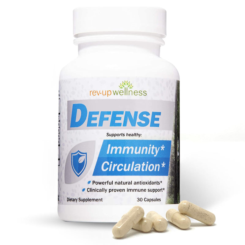 Defense - Daily Immune Support Supplement, with Natural and Clinically Proven Immune Wellmune Beta Glucan, Antioxidants and Essential Minerals, 30 Capsules