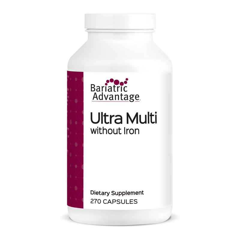 Bariatric Advantage Ultra Multi Without Iron, 270 Capsules | High Potency Multivitamin, for Bariatric Surgery Patients, Bariatric Multivitamin Capsule, with Calcium, Vitamin C, and More 270 Count (Pack of 1)