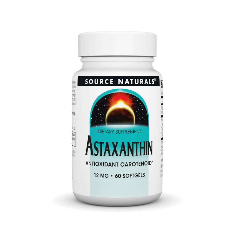 Source Naturals Astaxanthin, Antioxidant Carotenoid, 12mg - 60 Softgels 60 Count (Pack of 1)