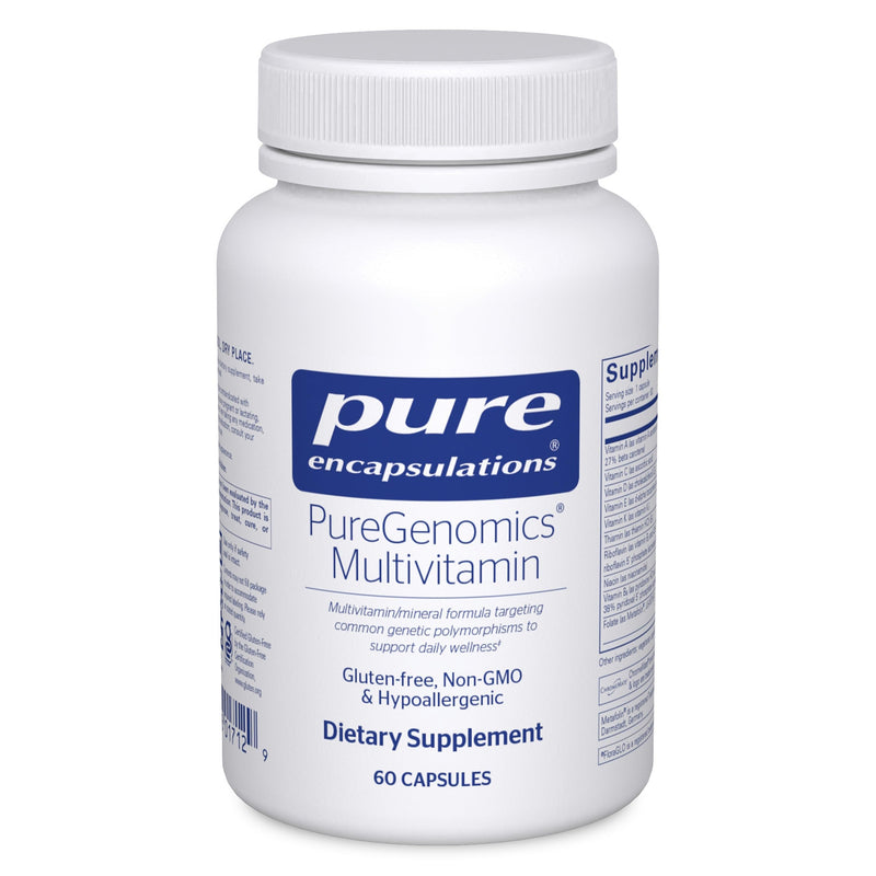 Pure Encapsulations PureGenomics Multivitamin, 60 Capsules | Supplement to Support Nutrient Requirements of Common Genetic Variations*, with Vitamin A,B,C,D,E, K and Minerals 60 Count (Pack of 1)