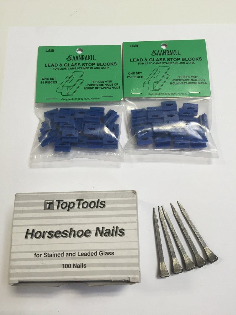Horseshoe Nails (100 Nails) & Lead & Glass Stop Blocks (2 Bags) - BeesActive Australia