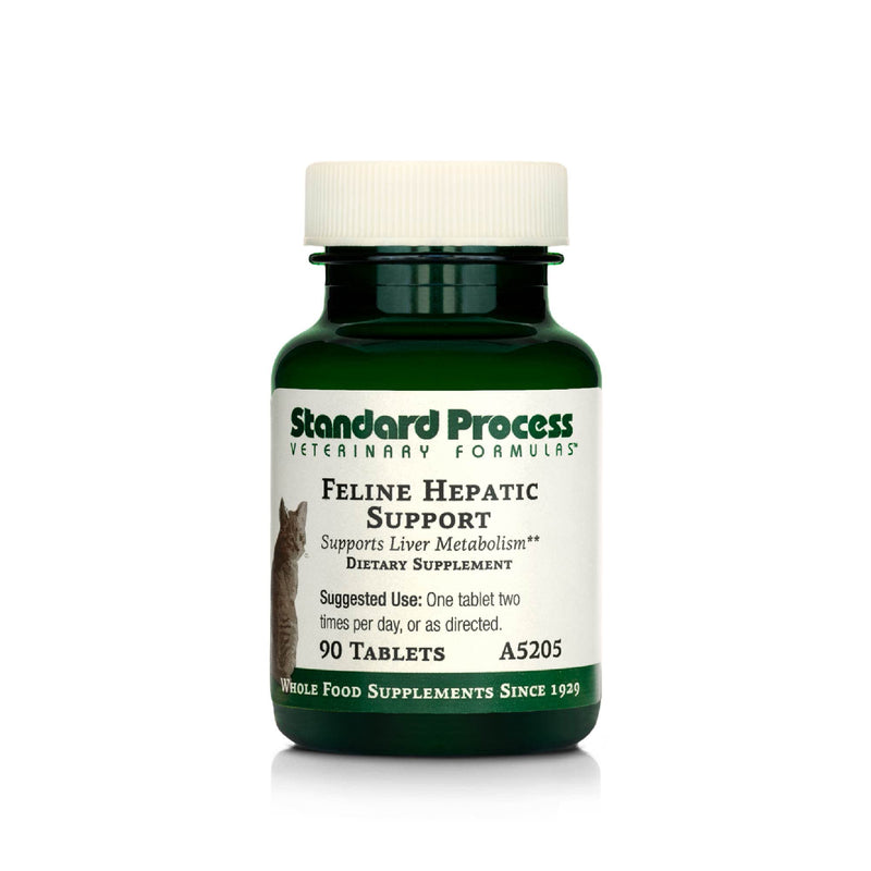 Standard Process Feline Hepatic Support - Cat Health Supplement for Liver Support - Hepatic Circulation & Liver Metabolism Aid - Tablet Supplement to Aid Hepatic Immune Function - 90 Tablets - BeesActive Australia