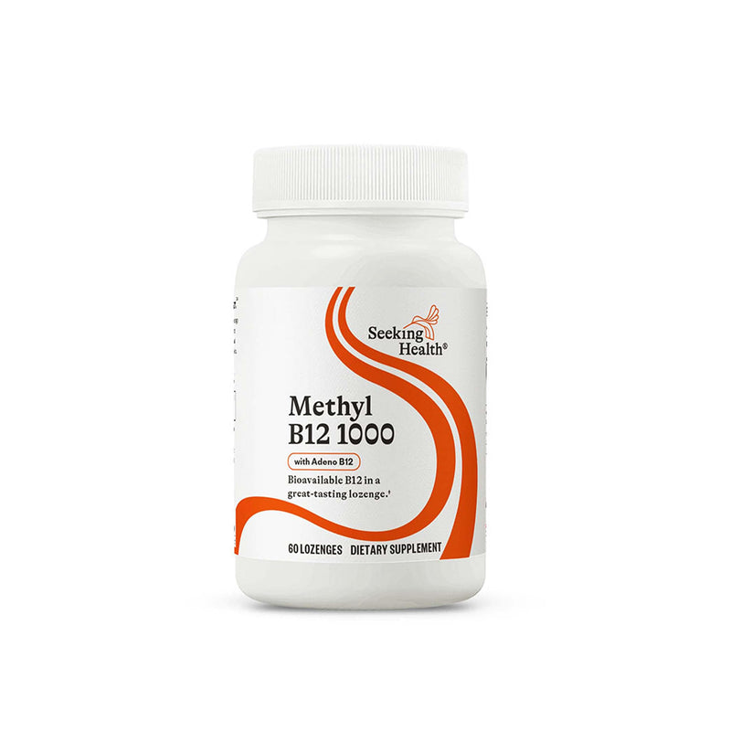 Seeking Health Methyl B12 1000, 1000 mcg B12 as Adenosylcobalamin and Methylcobalamin, Supports Homocysteine Levels and Methylation, MTHFR Support, Vegan and Vegetarian (60 lozenges)*