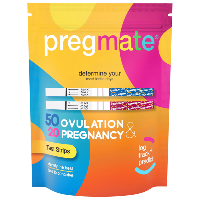 Pregmate 50 Ovulation and 20 Pregnancy Test Strips Predictor Kit - BeesActive Australia