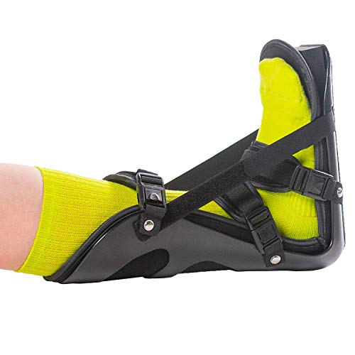 BraceAbility Sleeping Stretch Boot - Plantar Fasciitis Night Foot Splint Adjustable Achilles Tendonitis Brace for Fascia, Tendon and Calf Stretching, Heel and Bone Spur or Arch Pain Treatment (Large) Large