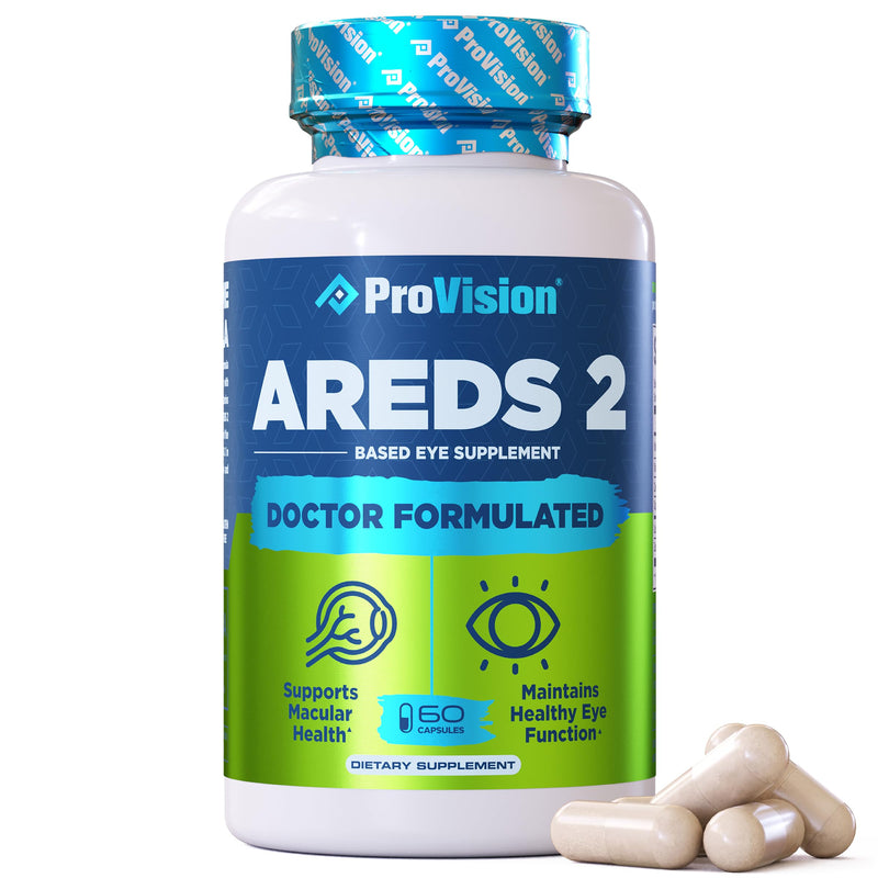 Provision AREDS 2 Eye Vitamins - Enhance Vision Supplements - Lutein Zeaxanthin Vision Complex - 60 Eye Supplement Capsules - BeesActive Australia