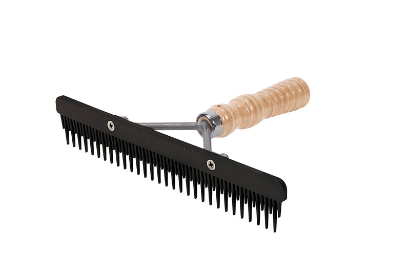 Weaver Leather Fluffer Comb with Handle & Replaceable Plastic Blade Black Wood Handle - BeesActive Australia