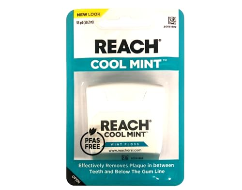 REACH Dental Floss, Cool Mint, 6 Count 165 Foot (Pack of 6)