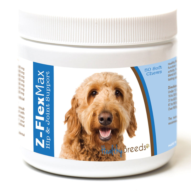 Healthy Breeds Goldendoodle Z-Flex Max Hip and Joint Soft Chews 50 Count 50 Ct Goldendoodle, Brown - PawsPlanet Australia