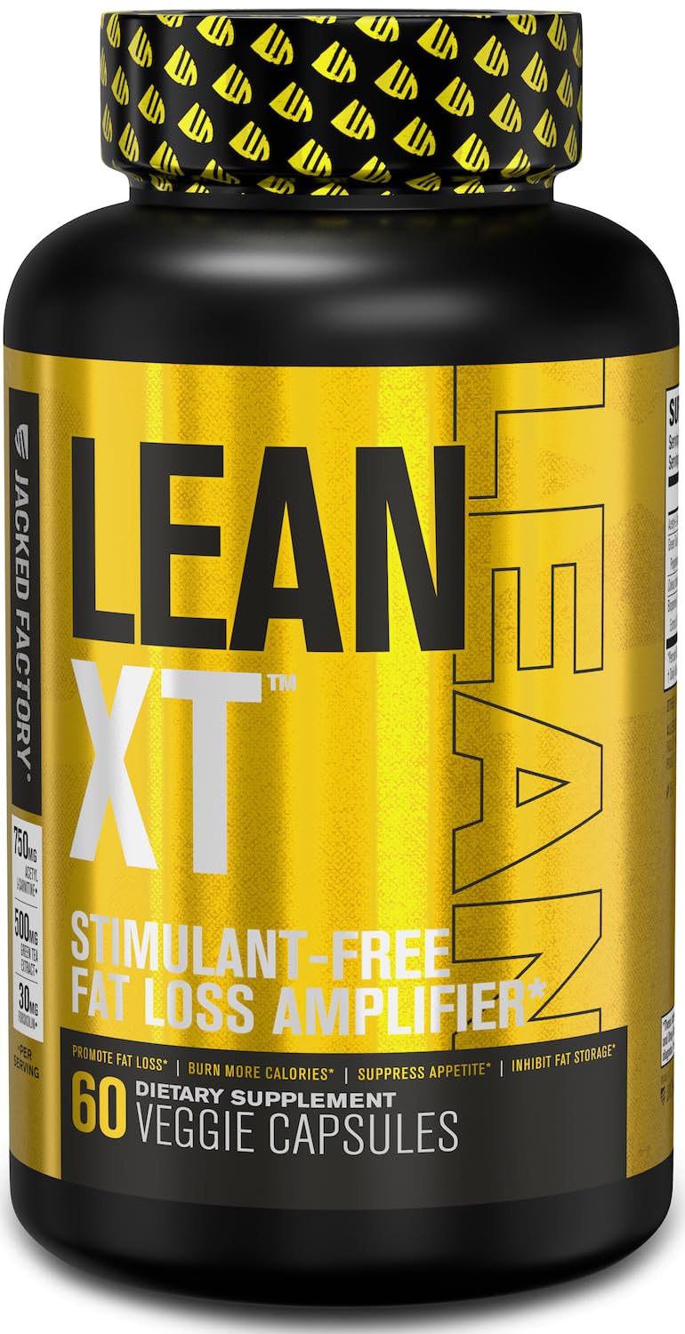 Lean-XT Caffeine Free Fat Burner - Non Stim Weight Loss Supplement, Appetite Suppressant, & Metabolism Booster with Acetyl L-Carnitine, Green Tea Extract, & Forskolin - 60 Natural Diet Pills - BeesActive Australia