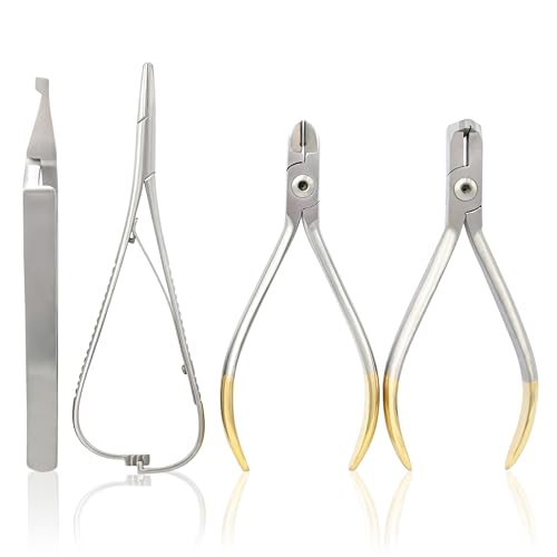 ORTHODONTIC (SET) PLIERS DISTAL END CUTTER MATHIU NEEDLE HOLDER HARD WIRE BRACKET LAB Stainless Steel by G.S ONLINE STORE
