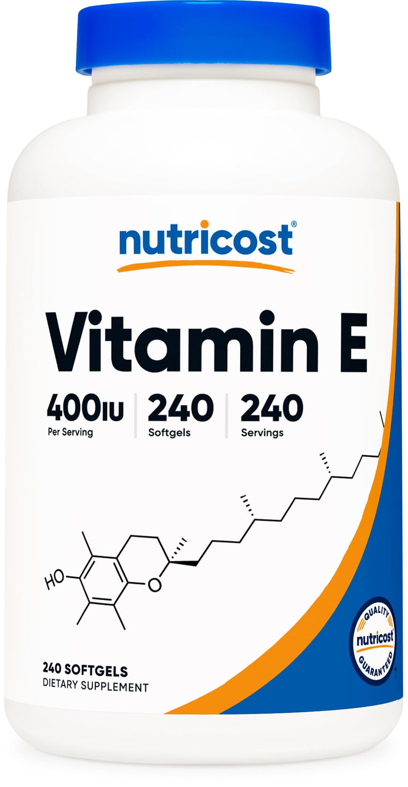 Nutricost Vitamin E 400 IU, 240 Softgel Capsules - Gluten Free, Non-GMO 240 Count (Pack of 1) - BeesActive Australia