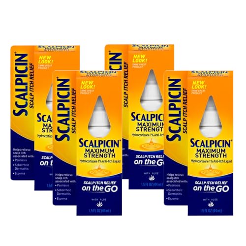 Scalpicin Max Strength Scalp Itch Treatment, 1.5 Ounce (Pack of 4) 1.5 Fl Oz (Pack of 4)