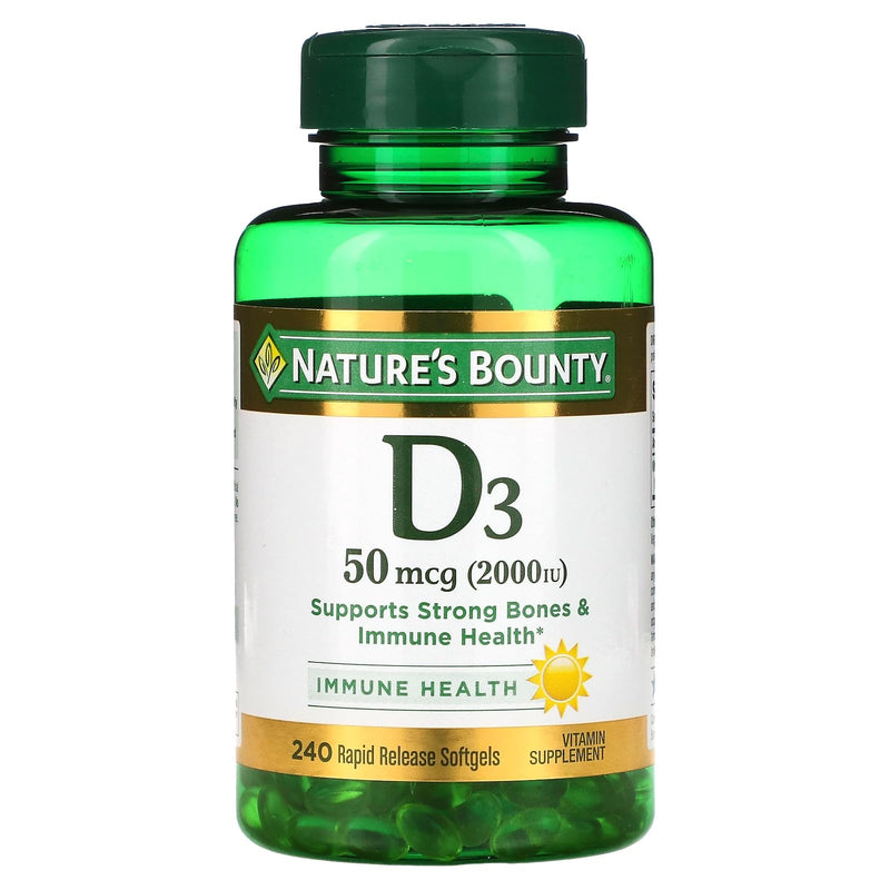 Nature's Bounty D3-2000 IU, 240 Softgels (Pack of 2) 240 Count (Pack of 2)