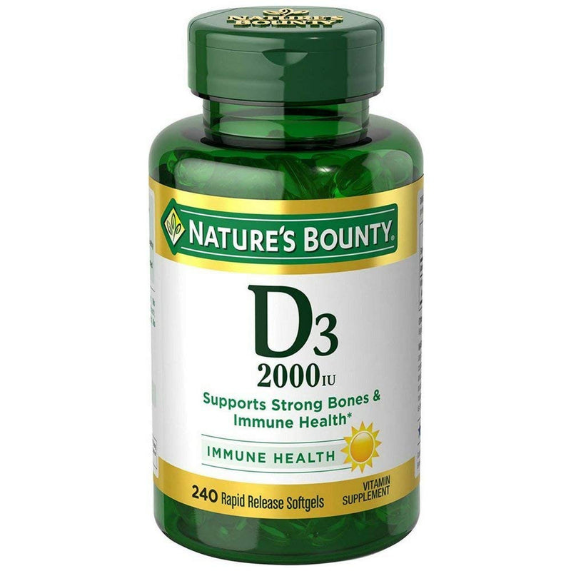 Nature's Bounty D3-2000 IU, 240 Softgels (Pack of 4) 240 Count (Pack of 4)