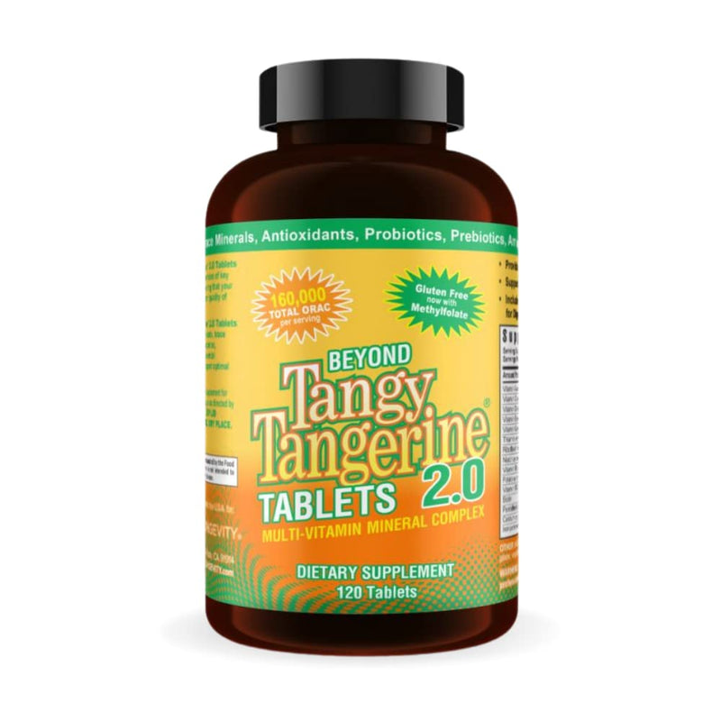 Youngevity Beyond Tangy Tangerine 2.0 Multivitamin Complex, 120 Tablets | Vitamins, minerals, amino acids, probiotics, methylfolate, antioxidants, whole-food nutrients, 160,000 ORAC, 120 tablets 1