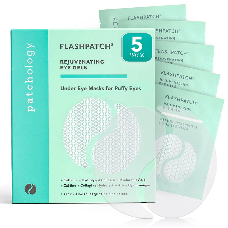 Patchology Eye Gels Patch (5 Pairs) - Natural Eye Patches for Puffy Eyes, Dark Circles and Eye Bags - Eye Mask Skincare for All Skin Types - Beauty & Personal Care Eye Patch