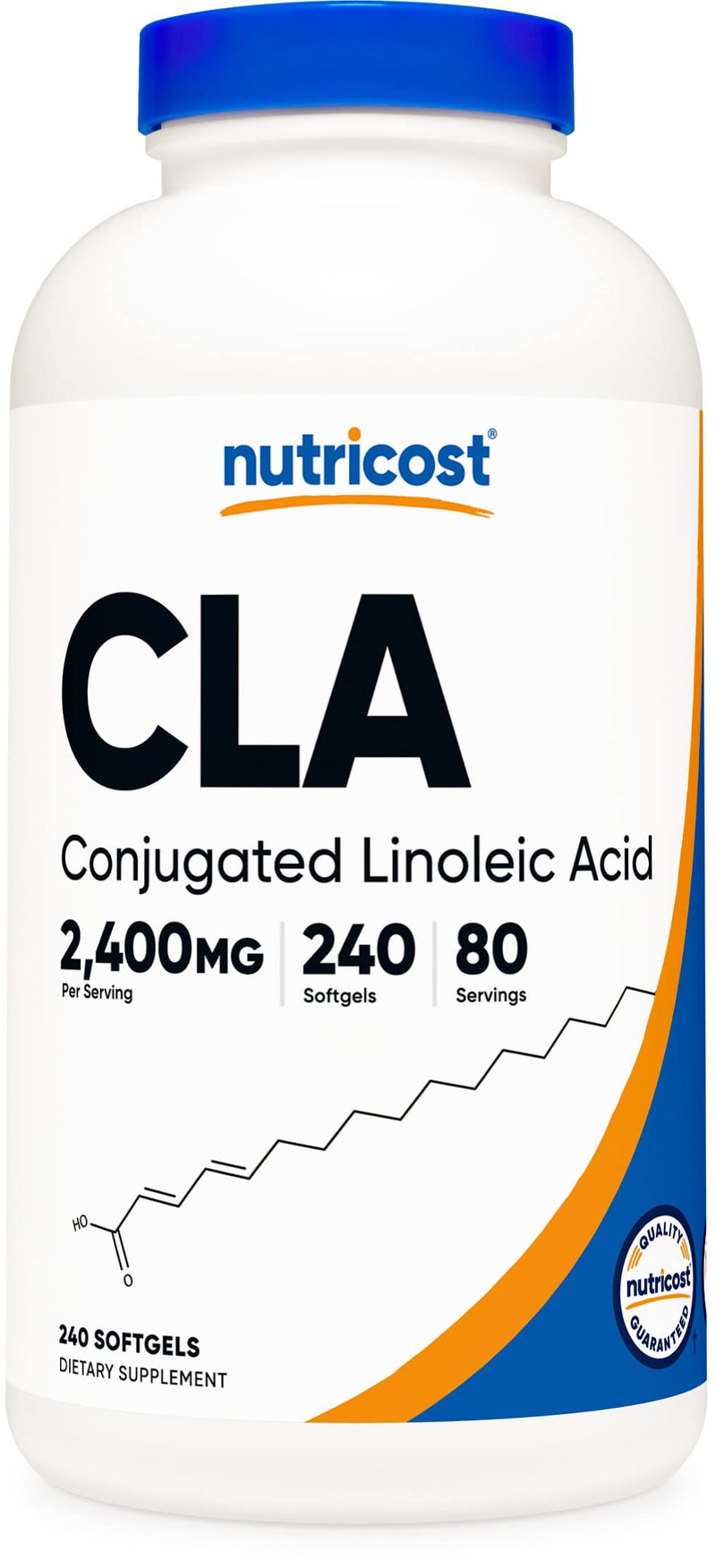 Nutricost CLA (Conjugated Linoleic Acid) 2,400mg, 240 Softgels - Gluten Free, Non-GMO, 800mg Per Softgel 240 Count (Pack of 1) - BeesActive Australia