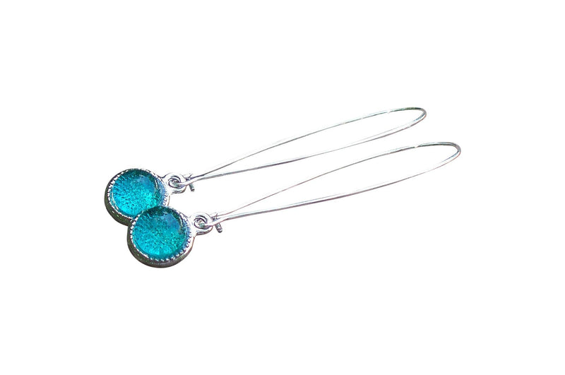 Recycled Vintage Mason Jar Long Drop Charm Earrings - BeesActive Australia