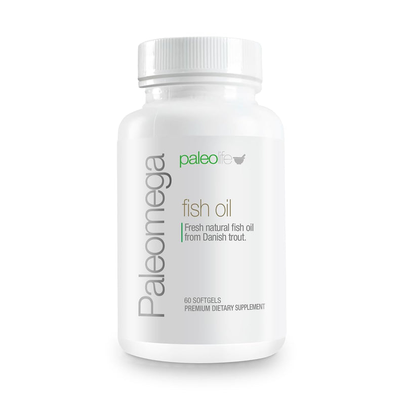 Paleolife - Premium Paleomega Fish Oil. Fresh Natural Fish Oil from Danish Trout - 1500 mg. 60 Soft Capsules (1-Pack) 1